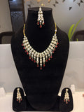 Red Drop Bridal Necklace Set Of Four