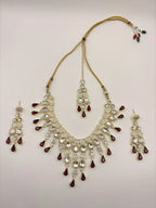 Red Drop Bridal Necklace Set Of Four