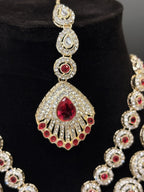 Rudrani Kundan Bridal Haar Necklace Set- 4 piece