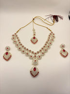 Rudrani Kundan Bridal Haar Necklace Set- 4 piece