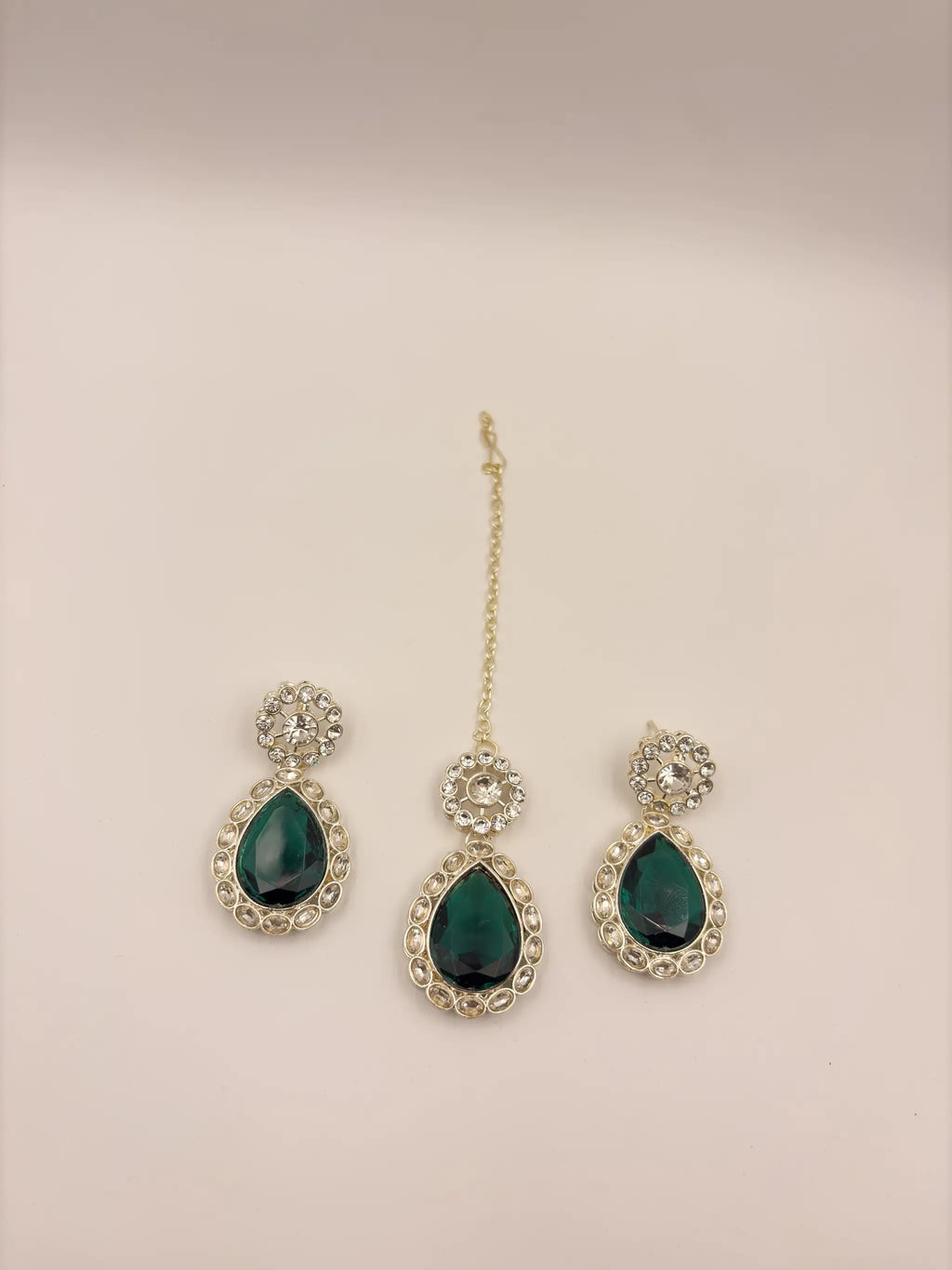 Teardrop Stone Necklace Set