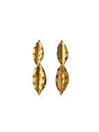 Gold Leaf Drop Earrings