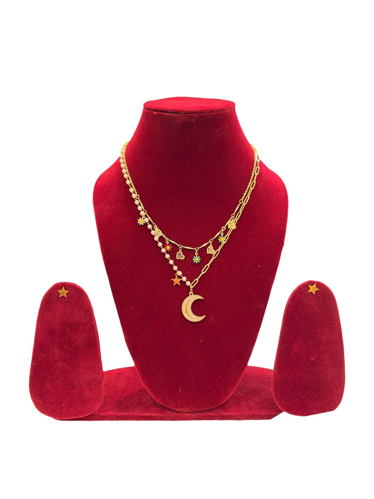 Glow Moon Charm Pendant Necklace – Fashion Jewellery for Women