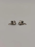 White Pearl Necklace with Curved Gold Pendant and Earrings