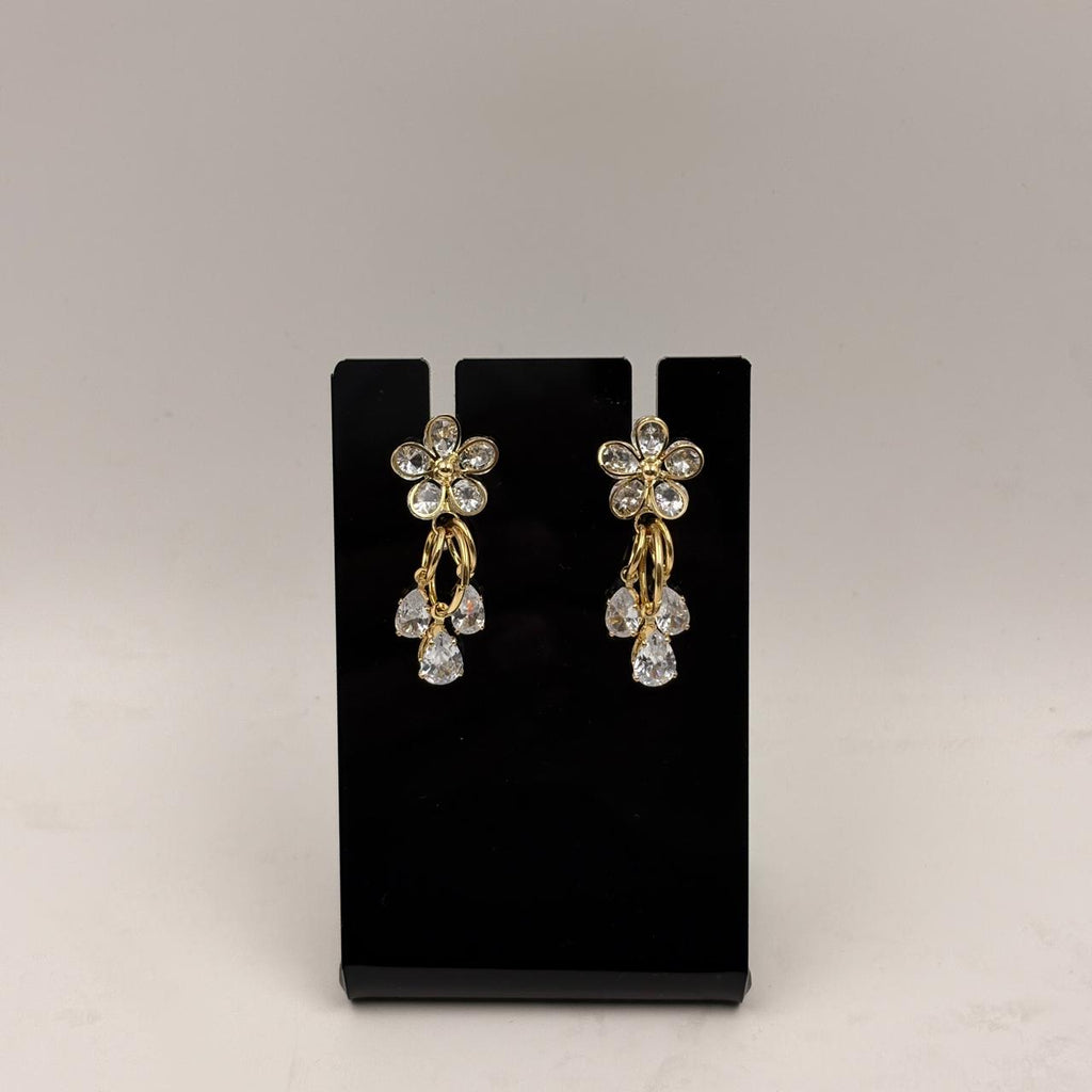 Blossom Earring Trio Set – Floral Crystal Drop Earrings (3 Pairs)