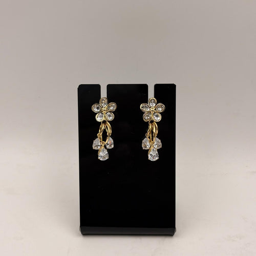 Blossom Earring Trio Set – Floral Crystal Drop Earrings (3 Pairs)