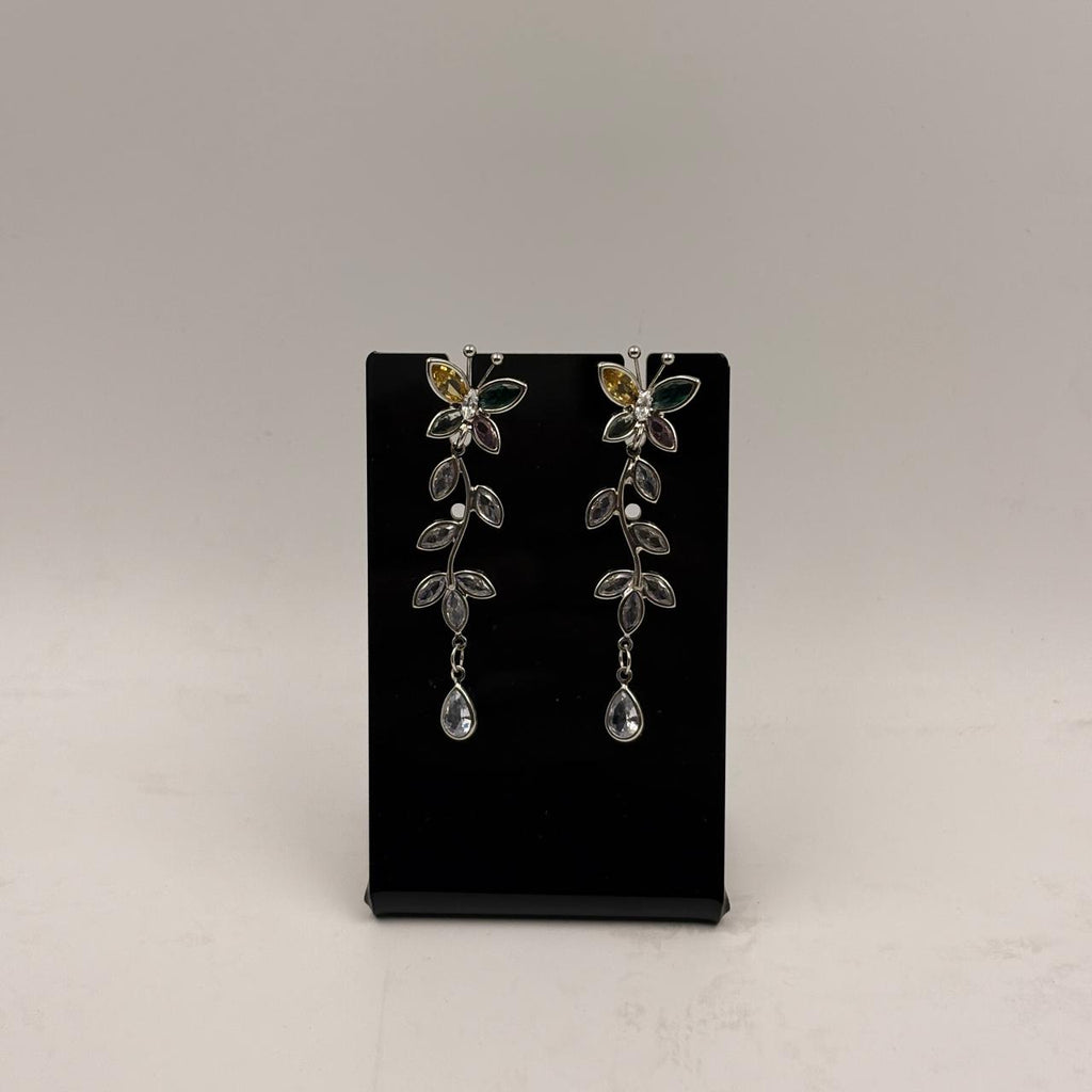 Blossom Earring Trio Set – Floral Crystal Drop Earrings (3 Pairs)