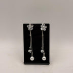 Blossom Earring Trio Set – Floral Crystal Drop Earrings (3 Pairs)
